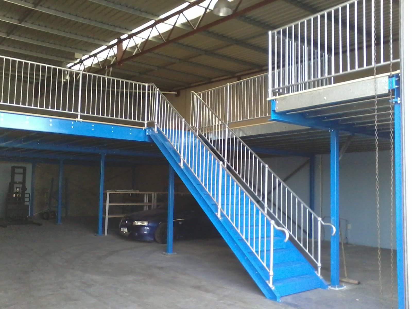 Large Mezzanine Floor with Shelving - DMD Storage Group